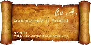 Cseresznyés Arnold névjegykártya